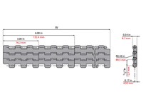 System Plast LFG2121FT-K1800 Modular Plastic Belt | 18" Width