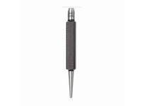 Starrett 264C Steel Center Punch with Square Shank, Knurled Finger Grip, 3-3/4"/95mm Length, 3/32"/2.5mm Diameter Tapered PointS
