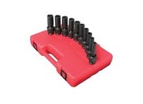 Sunex Tools 2658 1/2" Dr. 10pc Metric Universal Deep Impact Socket Set