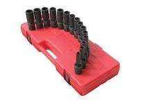 Sunex Tools 2662 15 PC 1/2" DR 12PT Metric Deep Universal Impact Socket Set | Durable Tools