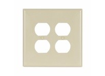 Cooper Eaton 2750V-BOX Wallplate 2G Duplex Receptacle Thermoset Ivory | Quality Supplies