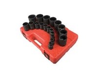 Sunex Tools 2819 19pc 1/2 Dr 12pt SAE Impact Socket Set | Durable Tools