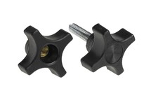 Davies Molding 2825-F Four Arm Thermplastic Thru-Hole Black ( Diameter=1.75 Height=1.00 Hub Diameter=0.75 Thread=1/4-20 )