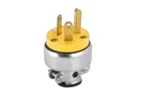 Cooper Eaton 2839-BOX Plug 15A 277V 2P3W Str Vinyl/Armored Yellow | Industrial Supplies