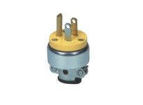 Cooper Eaton 2867-BOX Plug 15A 125V 2P3W Str Vinyl/Armored Yellow