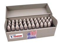 Hanson 29275 1/4" STAINLESS STEEL LETTER AND NUMBER SET