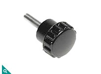 Davies Molding 2965HW Round Fluted Thermoset Phenolic Female Insert Black ( Diameter=0.88 Height=0.625 Hub Diameter=0.625 Thread