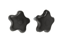 Davies Molding 2980AC Five Arm (Star) Thermplastic Female Insert Black ( Diameter=2.25 Height=0.78 Hub Diameter=0.84 Thread=1/4-