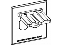 Orbit 2C-DH 2-G W/P DEVICE COVER 1 DUPLEX HORIZ.