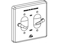 Orbit 2CA-2SW-BR 2-G Aluminum W/P Lever Switch Cover - Bronze | YarinInd