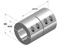 Climax 2CC-193-193-KW 1-15/16 x 1-15/16 ID Steel 2Pc Split | YarinInd