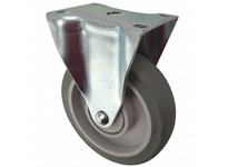 2G063 Debris-Resistant Standard Plate Caster Rigid Thermoplastic Rubber 280 lb 5 in Wheel Dia