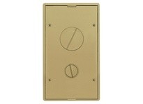 Hubbell Wiring 2GTFFCVRBRS 2G TILE FF CVR BRASS POWDER