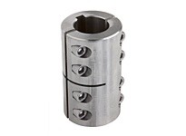 Climax Metal 2ISCC050-037SKW 1/2\ X 3/8" ID 2PC KW Clamp Coupling SS"