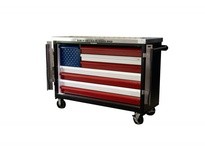 StrongHold 3-JC-221 Janitorial Tool Caddy 36x22x39 | Durable 3-Shelf Organizer