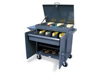 StrongHold 3-TC-LV-241-1DB Mobile Tool Cart with Lift-Up Lid 36x24x36 1 Shelves