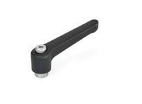 JWWINCO 300.1-KT-92-3/8X16-SW Nylon Plastic Adjustable Lever 3.62" Long Black