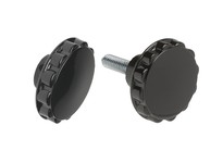 Davies Molding 3000LM Round Fluted Thermoset Phenolic Projecting Stud Black ( Diameter=1.75 Height=0.75 Hub Diameter=0.75 Thread