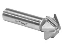 Whitney Tool 30096 Single Angle Chamfer Milling Cutter, Carbide Tipped, 1/2" Cut Diameter, 45 degree Included AngleSingle Angle 