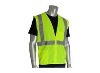 302-0702Z-LY/2X Class 2 Mesh Vest 2 Pockets Zipper Closure 2in. Tape LY