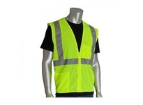 302-0702Z-LY/L Class 2 Mesh Vest 2 Pockets Zipper Closure 2in. Tape LY