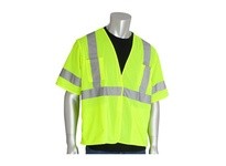 303-HSVELY-L Class 3 Mesh Vest 4 pockets H&L Closure 2in. Tape LY