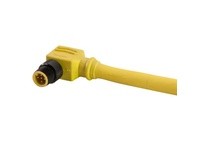 Remke 304F0131J Single Key (M12) Micro-Link Plug Assembly PVC Male 90 deg 4 Pole 13.1ft 22 AWG