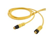 Remke 304K0066J Single Key (M12) Micro-Link Cable Assembly PVC Male/Female 4 Pole 6.6ft 22 AWG