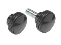 Davies Molding 3055-B Knurled Scalloped Thermoset Phenolic Female Insert Black ( Diameter=1.25 Height=0.75 Hub Diameter=0.75 Thr