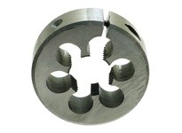 DRILLCO 305E216F 1.1/4-11.1/2 Adjustable Round Split Pipe Dies | High Speed Steel