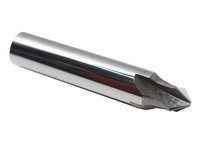 Whitney Tool 30605 Single Angle Chamfer Milling Cutter, Solid Carbide 3/8" Cut Diameter, 60 degree Included AngleSingle Angle Ch