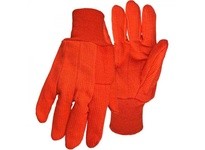 PIP 30PCF Hi-Vis Orange Large Cotton/Polyester Work Gloves - Straight Thumb | YarinInd