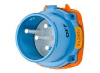 Meltric 31-18173-K07-270 DR30 INLET POLY BLUE SIZE 2 TYPE 3R 3P+G 30 A 250 VAC 60 Hz NO AUX FOR AUXILIARY SWITCH