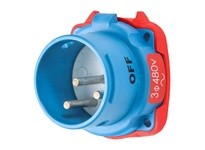 Meltric 31-18242-K04 DR30 INLET POLY BLUE SIZE 2 TYPE 3R 2P+G 30 A 480 VAC 60 Hz NO AUX