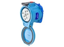 Meltric 31-34233-K16-974-4X DR50 RECEPTACLE POLY BLUE SIZE 3 TYPE 4X 3P+G 50 A 208 VAC 60 Hz +4 AUX TYPE 4X WATERTIGHTNESS