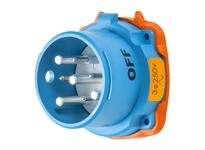 Meltric 31-38173-K07-974 DR50 INLET POLY BLUE SIZE 3 TYPE 3R 3P+G 50 A 250 VAC 60 Hz +4 AUX