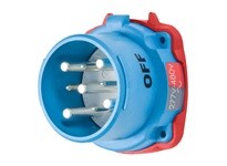 Meltric 31-38247-K04-974-A155 DR50 INLET POLY BLUE SIZE 3 TYPE 3R 3P+N+G 50 A 277/480 VAC 60 Hz +4 AUX WITH NO LOCKOUT HOLE