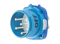Meltric 31-38960 DR7c INLET POLY BLUE SIZE 4 IP 66/67/69 6P 50 A 50 V NO AUX