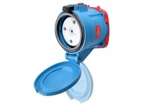 Meltric 31-64243-K04-375 DR100 RECEPTACLE POLY BLUE SIZE 4 TYPE 4X IP 69 3P+G 100 A 480 VAC 60 Hz NO AUX MUSHROOM PAWL