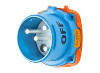 Meltric 31-68173-K07 DR100 INLET POLY BLUE SIZE 4 TYPE 4X IP 69 3P+G 100 A 250 VAC 60 Hz NO AUX