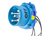 Meltric 31-68237-K16-264 DR100 INLET POLY BLUE SIZE 4 TYPE 4X IP 69 3P+N+G 100 A 120/208 VAC 60 Hz +4 AUX
