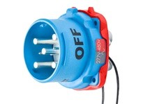 Meltric 31-68247-K04-972 DR100 INLET POLY BLUE SIZE 4 TYPE 4X IP 69 3P+N+G 100 A 277/480 VAC 60 Hz +2 AUX