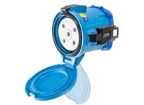 Meltric 31-94237-K16 DR150 RECEPTACLE POLY BLUE SIZE 5 TYPE 4X 3P+N+G 150 A 120/208 VAC 60 Hz NO AUX