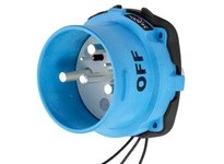 Meltric 31-98183-K14-263 DR150 INLET POLY BLUE SIZE 5 TYPE 4X 3P+G 150 A 600 VAC 60 Hz +3 AUX