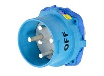 Meltric 31-98237-K16 DR150 INLET POLY BLUE SIZE 5 TYPE 4X 3P+N+G 150 A 120/208 VAC 60 Hz NO AUX