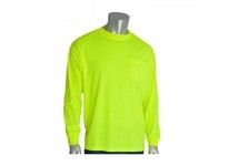 310-1100-LY/L Non-ANSI Long Sleeve T-shirt Crew Neck Chest Pocket LY