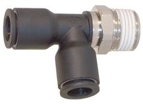 Dixon 31036018 Legris Nylon/Nickel-Plated Brass Push-In Male Run Tee