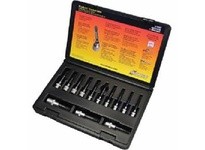 Bondhus 31037 Set 13 ProHold Torx Bits 2" (T8-T60) w/Sockets (NoT9) in Molded Black Case