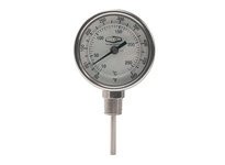 Dixon 31040104 Model 31 Bi-Metal Bottom Connected 90° Angle 3" Face Thermometer