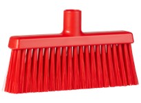 Vikan 31044 Broom Lobby Soft/Stiff 10.25" PP/PET Red